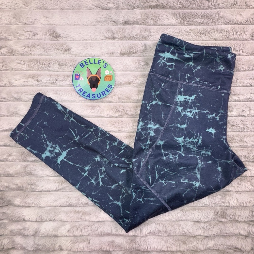 Patagonia Leggings Women's Medium Centered Crop Blue Active Stretch Yoga Soft